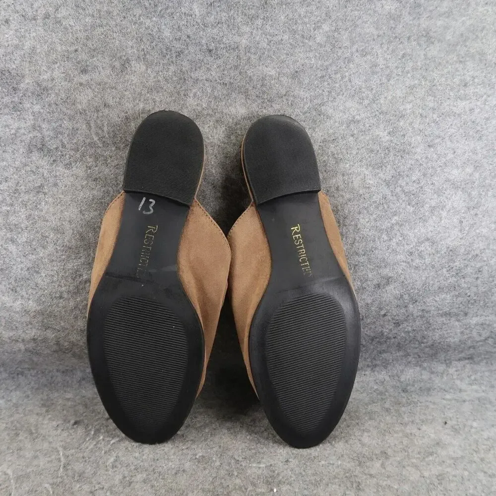 Restricted Shoes Womens 8 Mule Flats Slip On Classic Brown Casual Lifestyle - Picture 11 of 13